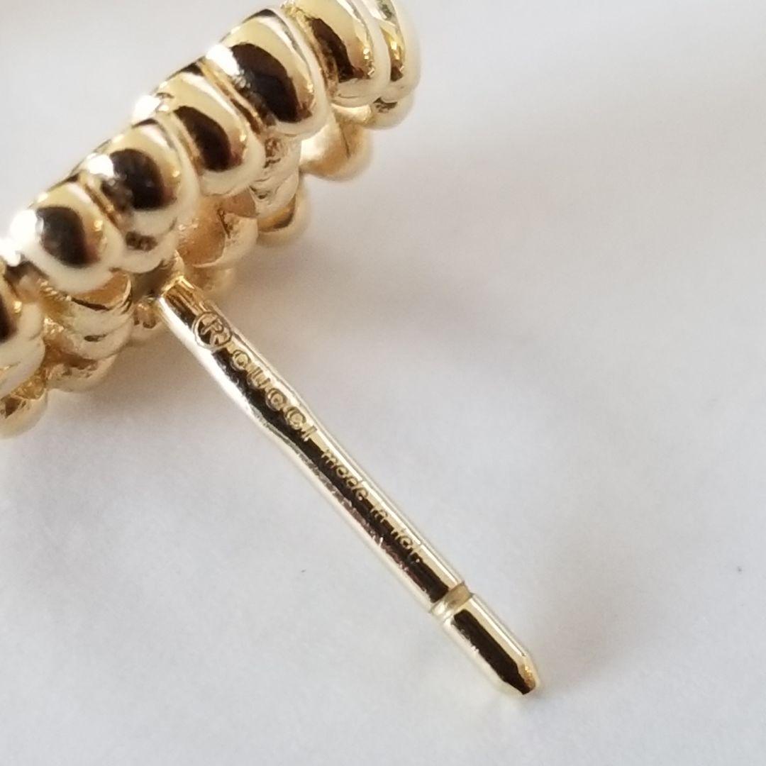 【片耳】18金 GUCCI ダブルG イエローゴールドスタッドピアス