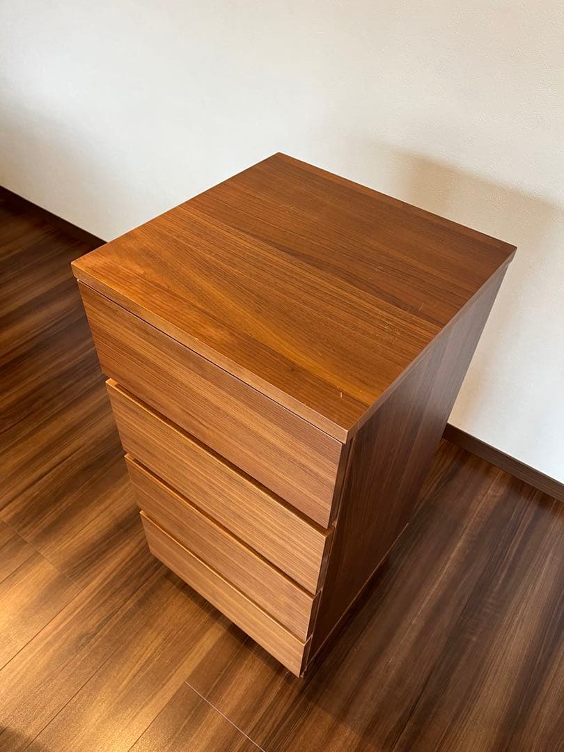 無印良品　4段チェスト　ウォルナット