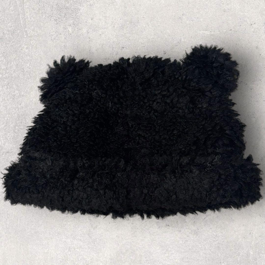 【BASICKS】BEAR BEANIE / BLACK 黒 ベアー くま