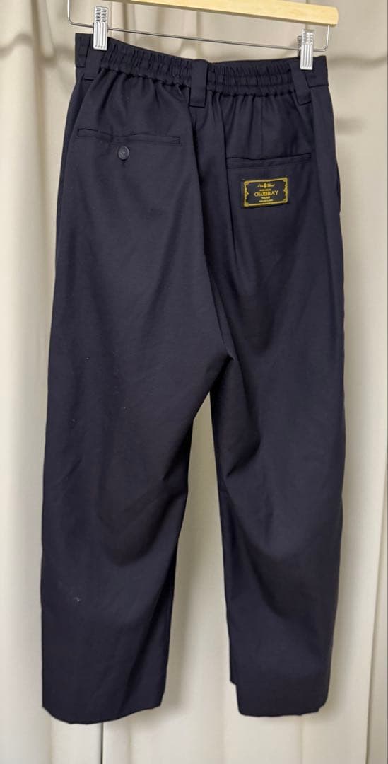 【MAISON SPECIAL】　ウールワンタックワイドパンツ　チャコルグレー