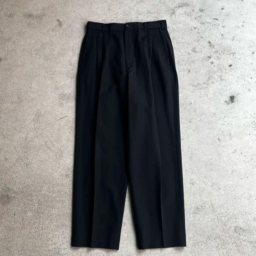 90's コムデギャルソンオムプリュス 2タック ウールギャバジン スラックス