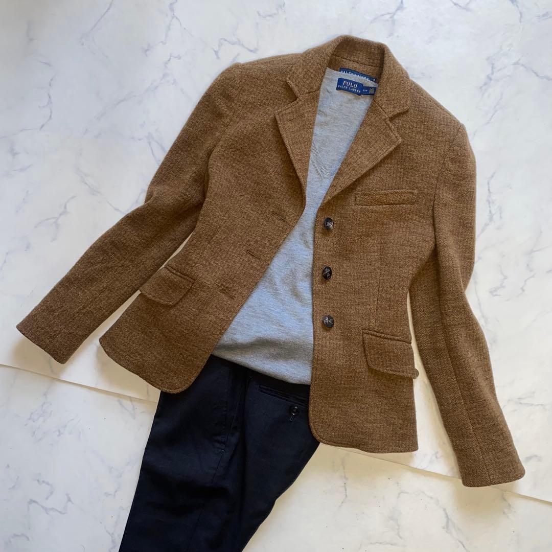 RALPH LAUREN 美品　S位　ツイード　ヘリンボーン　保温性　高級感◎