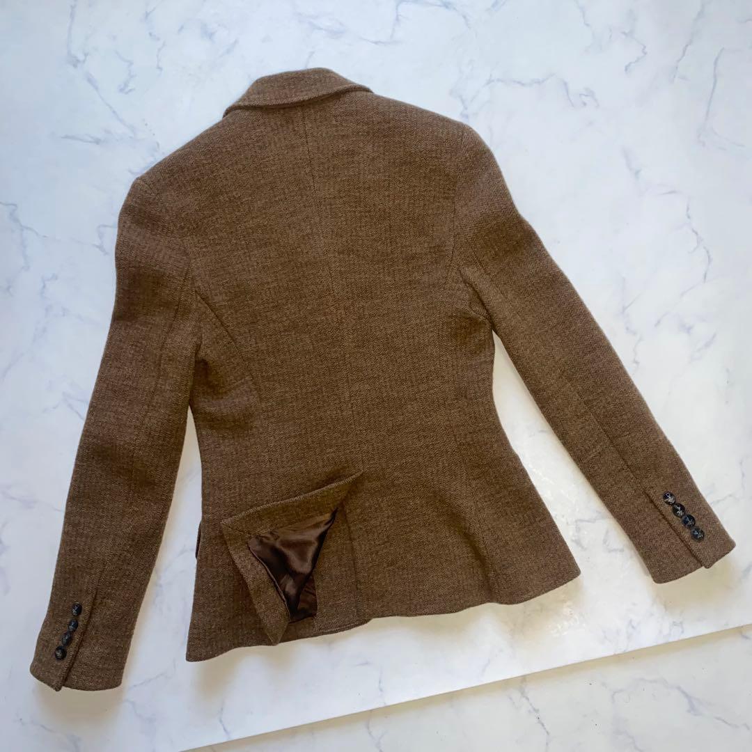 RALPH LAUREN 美品　S位　ツイード　ヘリンボーン　保温性　高級感◎