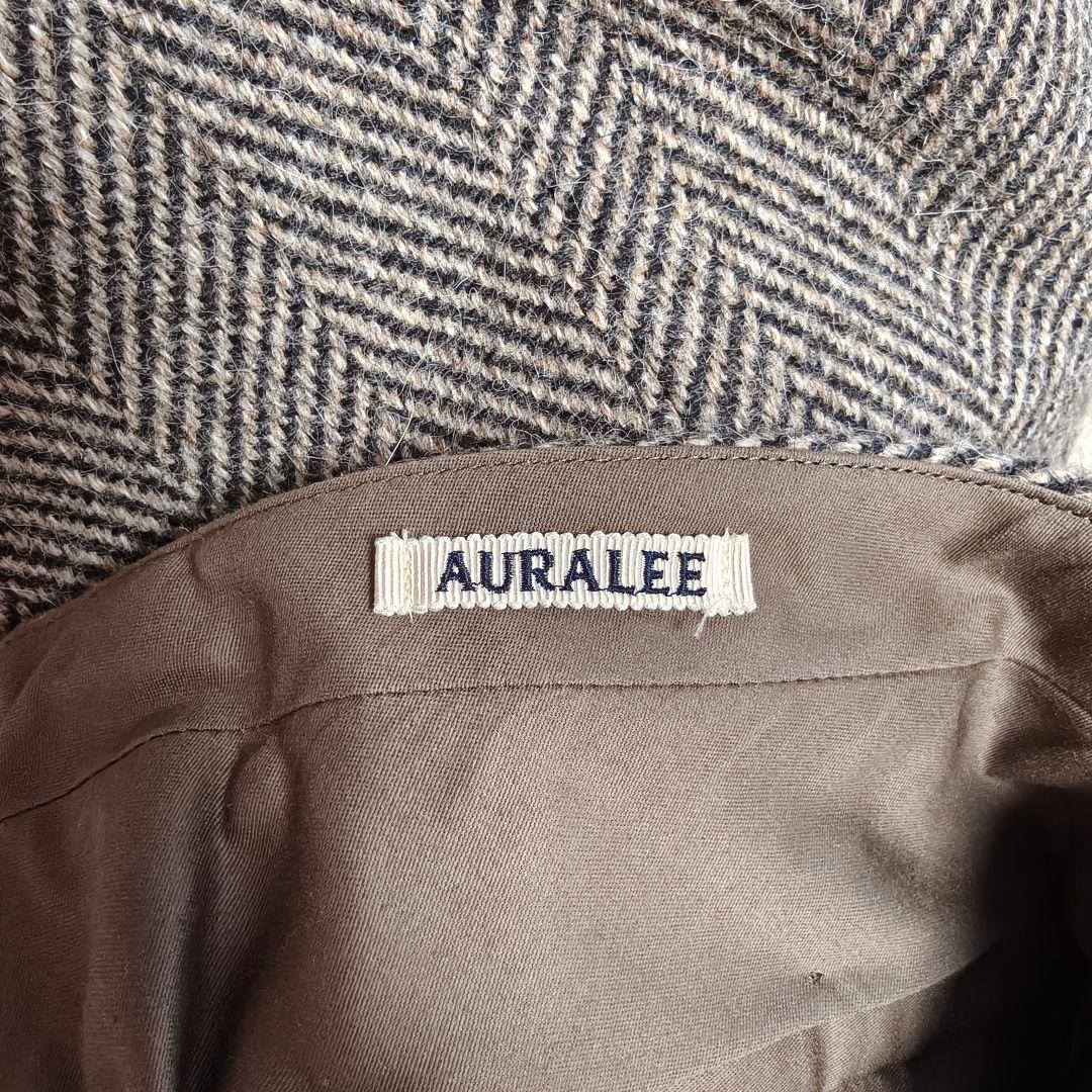 AURALEE LAMA SHETLAND WOOL TWEED スラックス 4