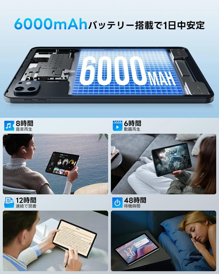 Android 15 タブレット 10インチ 12GB RAM