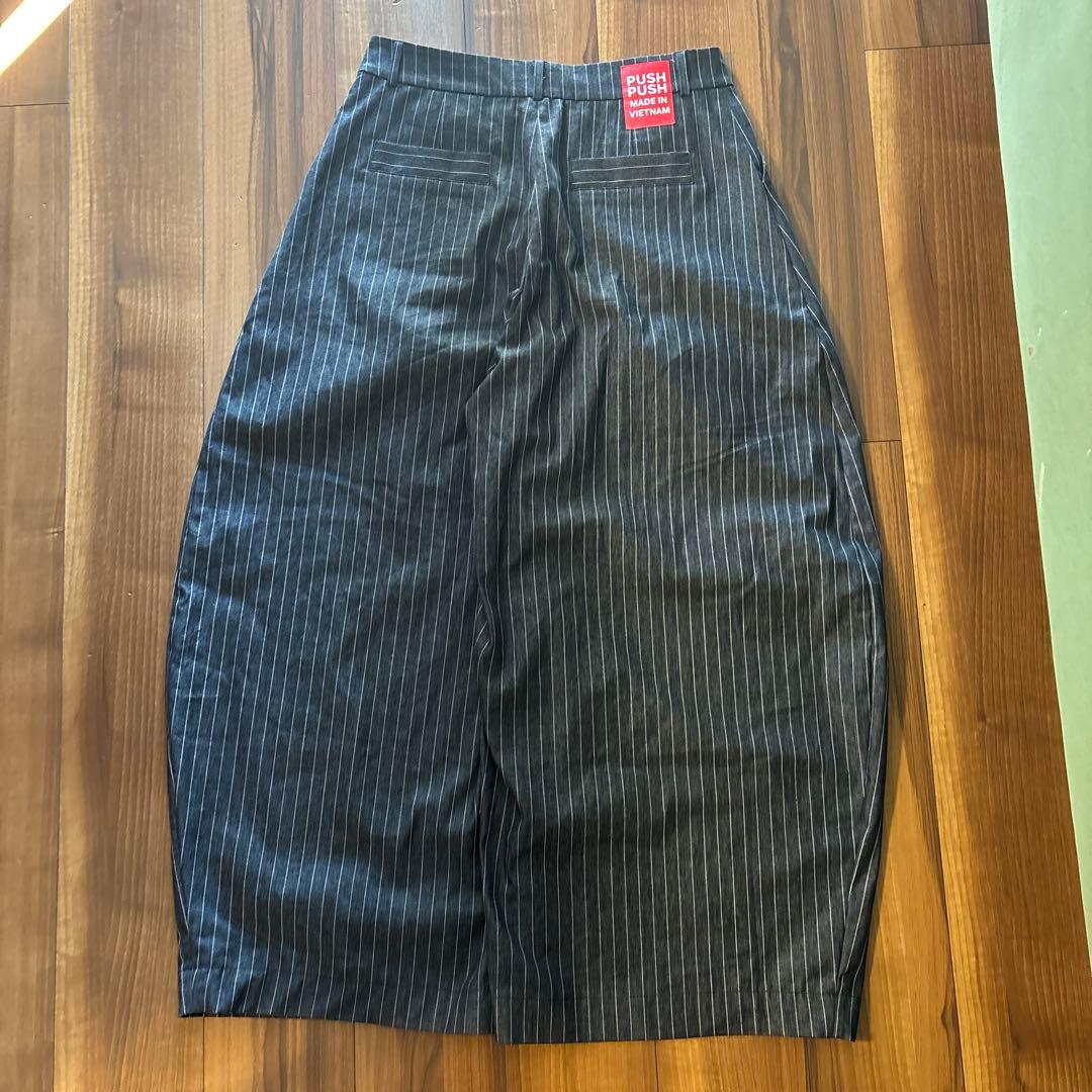 PUSH PUSH スラックス ストライプ ベトナム製 ワイドパンツ