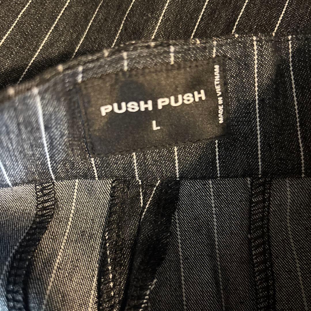 PUSH PUSH スラックス ストライプ ベトナム製 ワイドパンツ