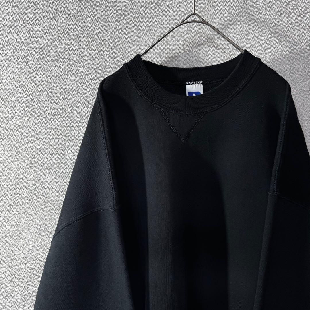 シ*マ様 希少‼️90s 00s RUSSELL 前V ブラック 2XL 無地