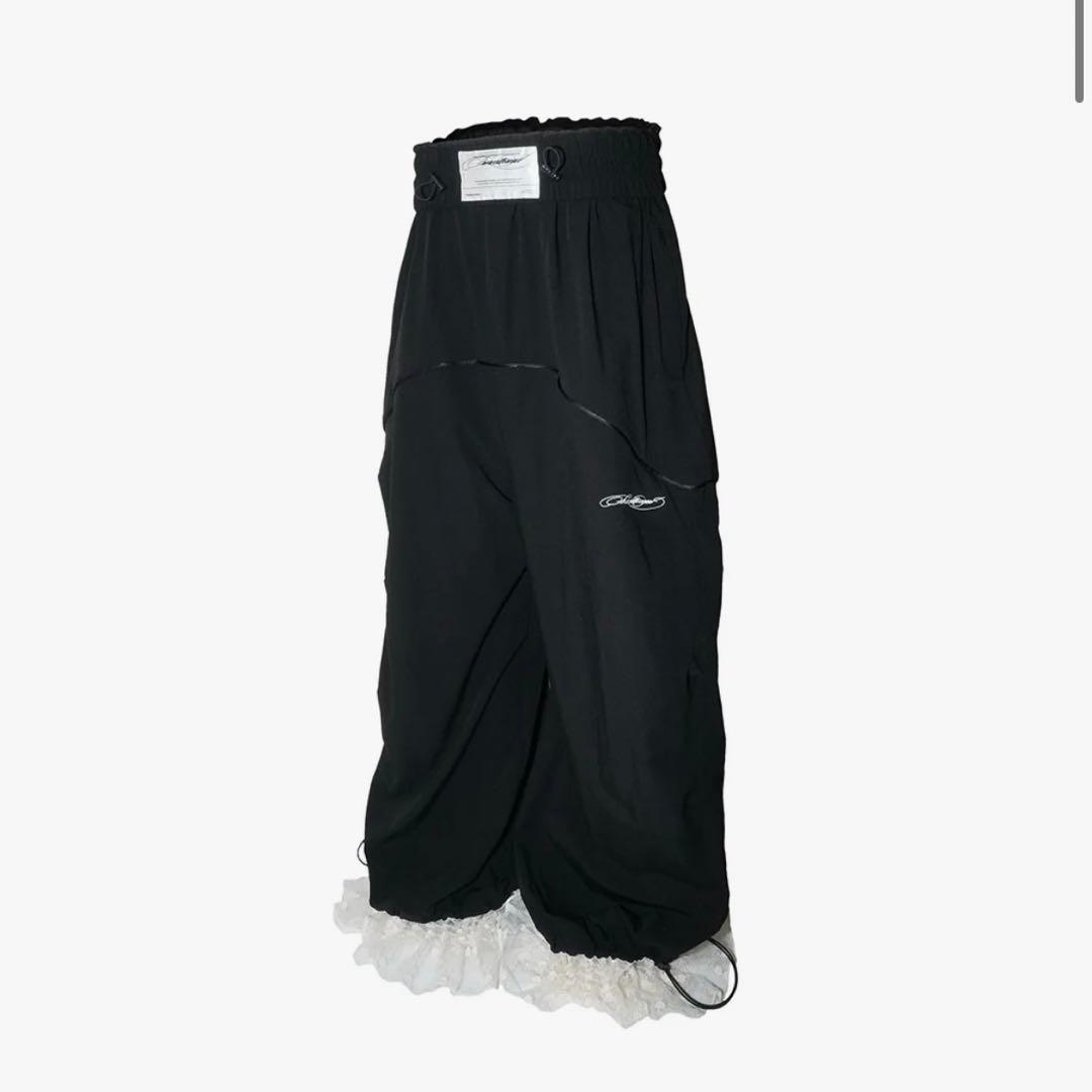 パンツ theredthread S nylon jersey pants lace