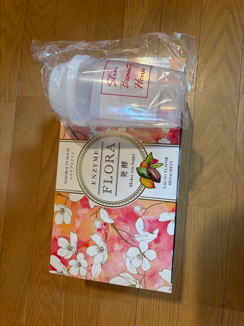 スリムビューティーハウス　エンザイムフローラカカオフレーバー 60袋 シェーカー