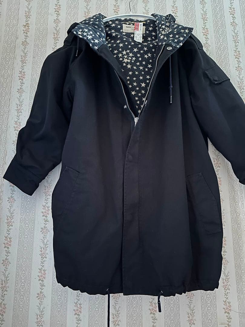 【専用】SAINT LAURENT PARIS ネイビー モッズコート 星柄裏地