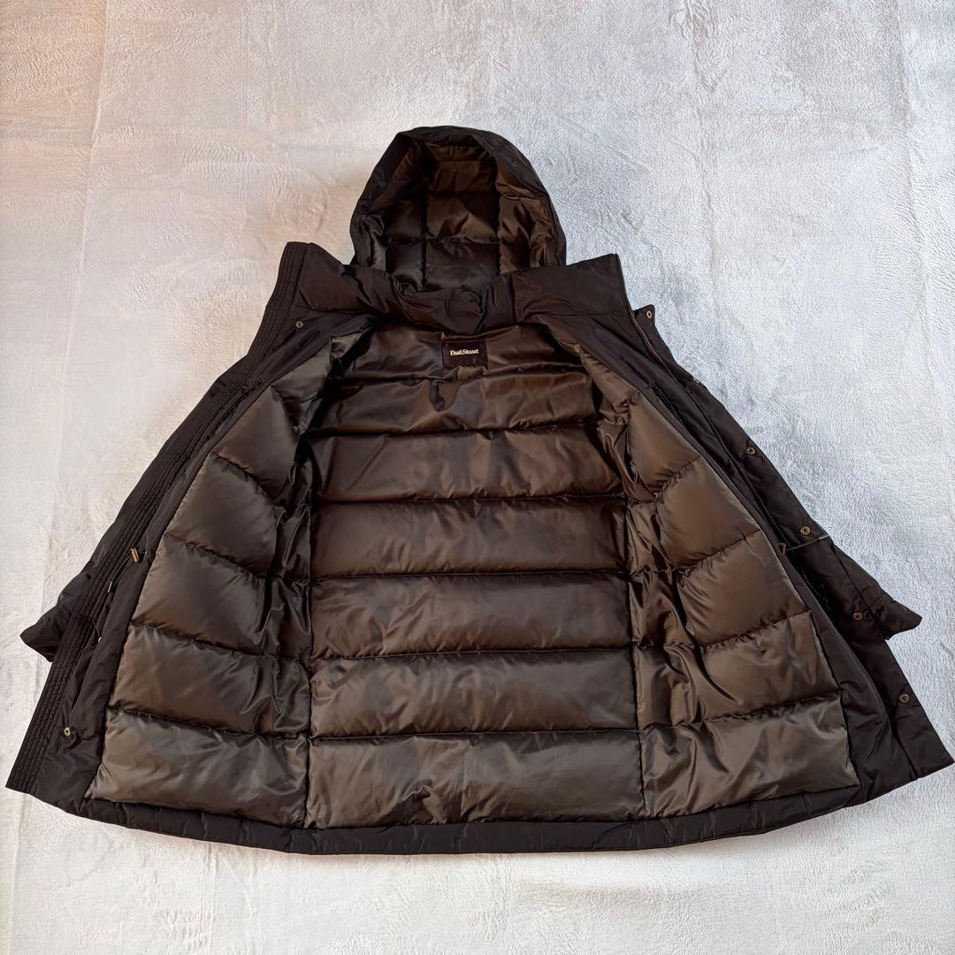 【美品】Paul Stuartダウンコート 2way L ダークブラウン メンズ