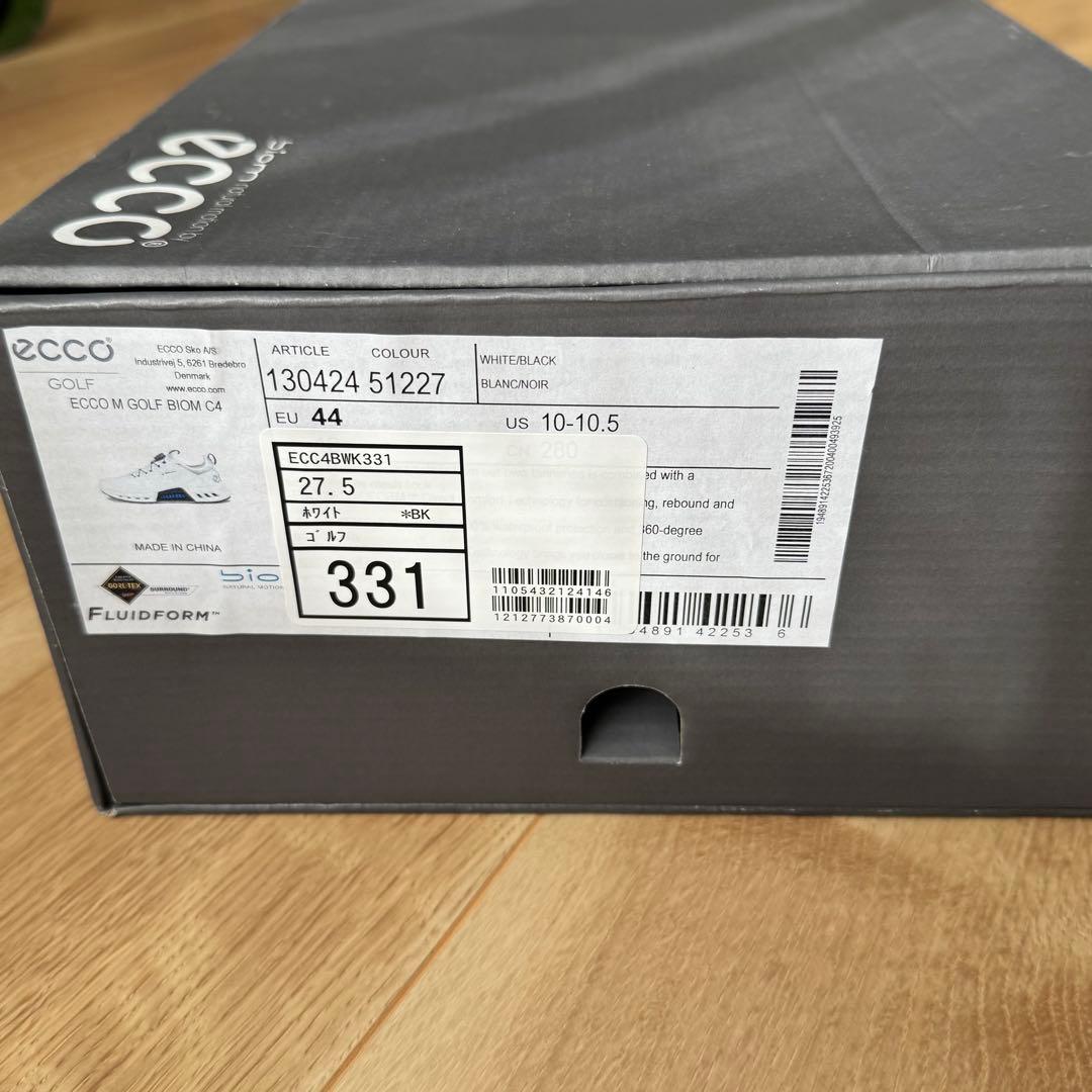 ECCO BIOM C4 BOA スパイクレス ゴルフシューズ　ホワイト27.5