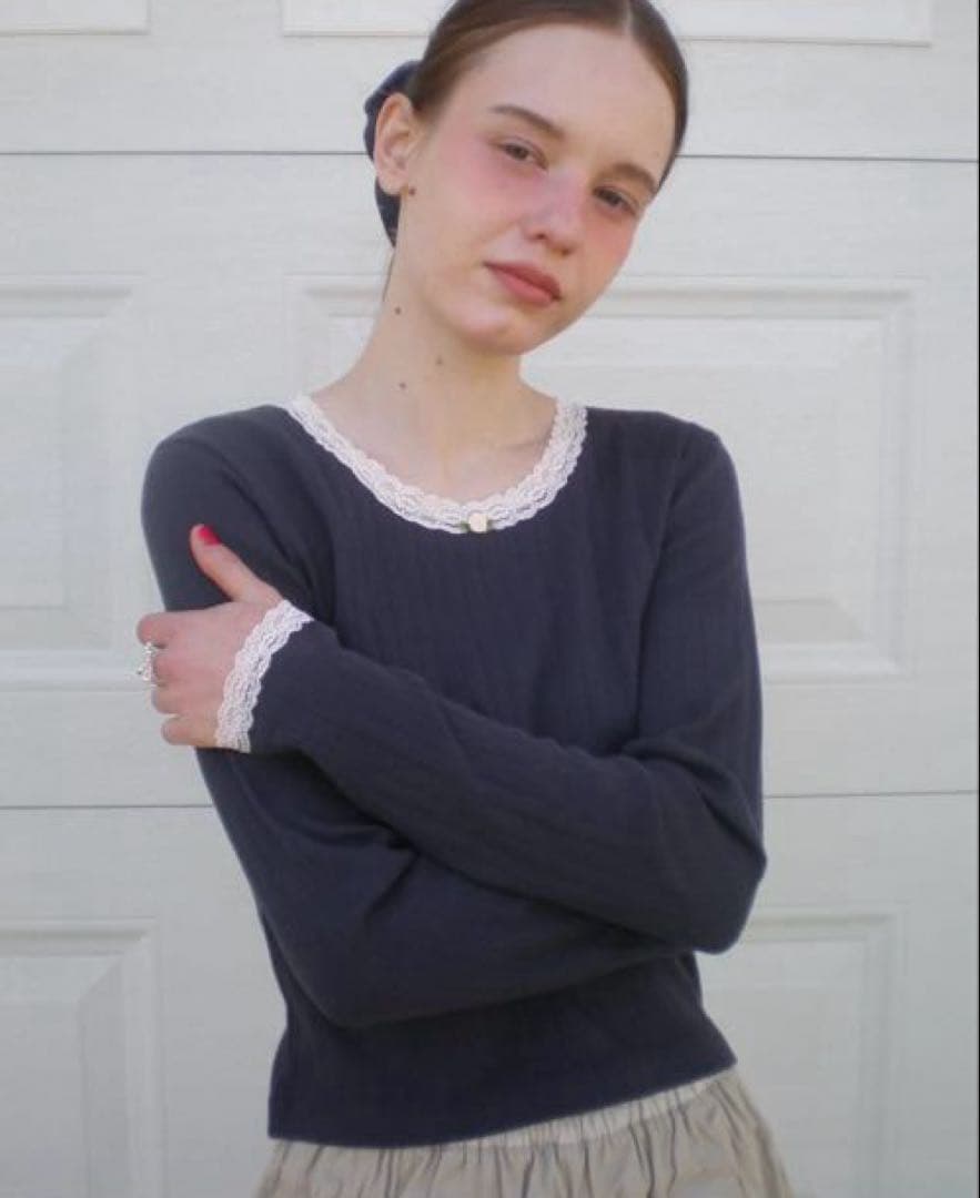 アリソンブラウン　LACE DESIGN DAILY TOP