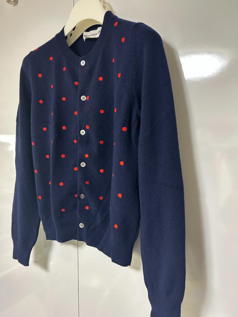 コムデギャルソンガール★レディース★カーディガン（ネイビー✕赤の水玉）
