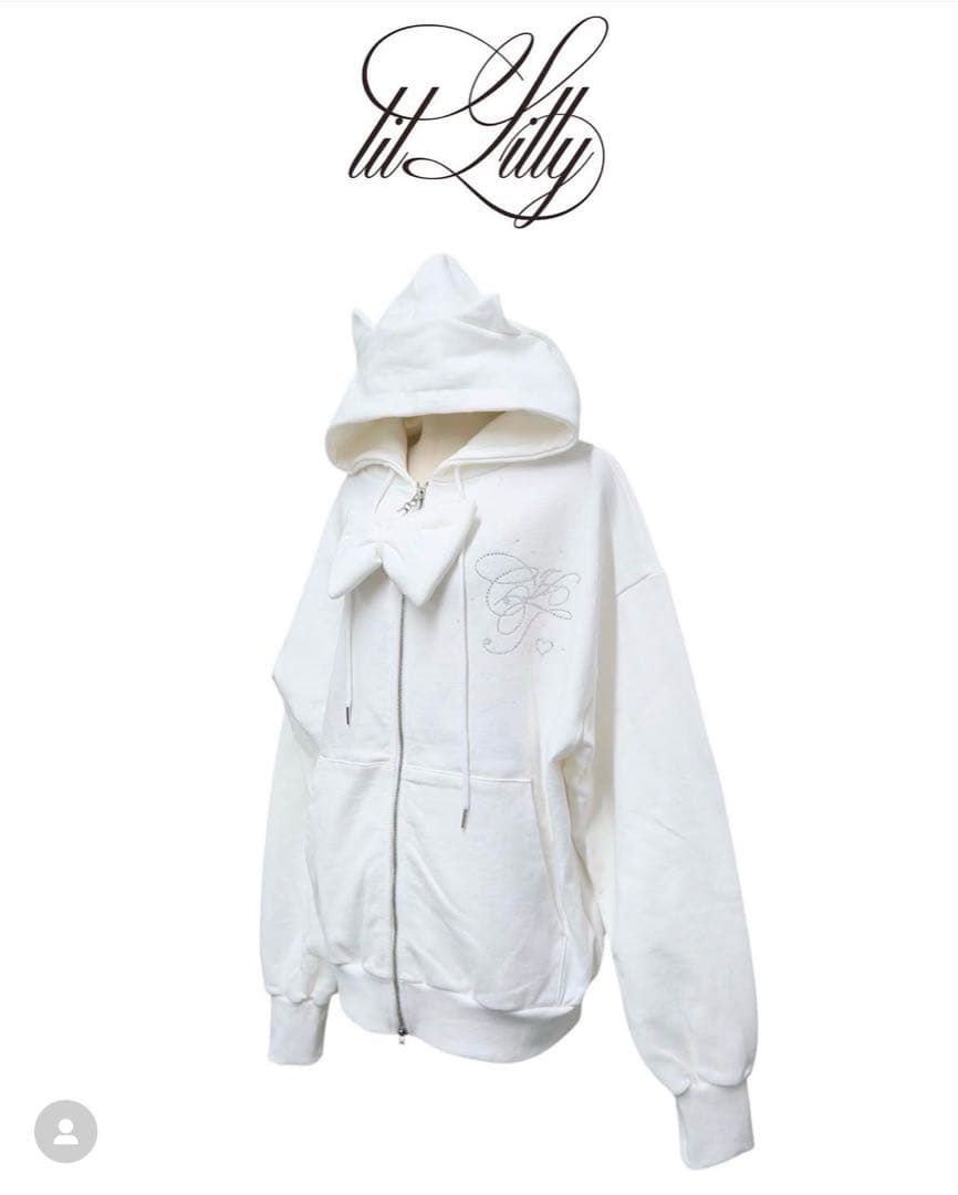 lillilly CATフードリボンパーカー