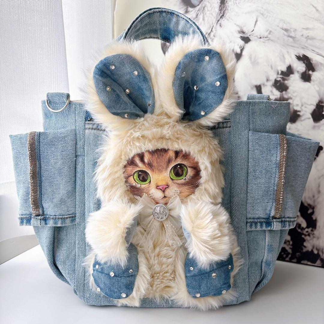 ね*】様 コヤンイサムチョン　デニム　トートバッグ　サンダーちゃん