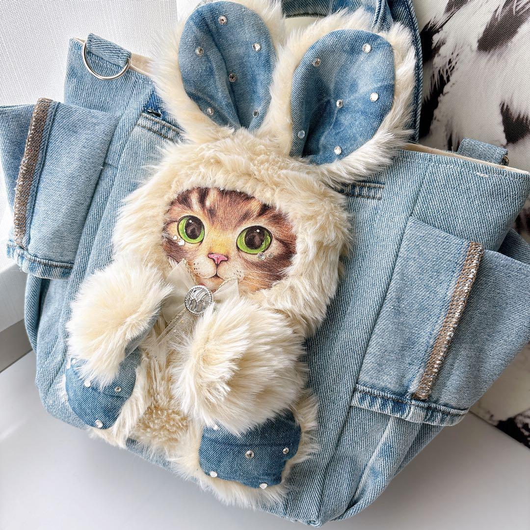 ね*】様 コヤンイサムチョン　デニム　トートバッグ　サンダーちゃん