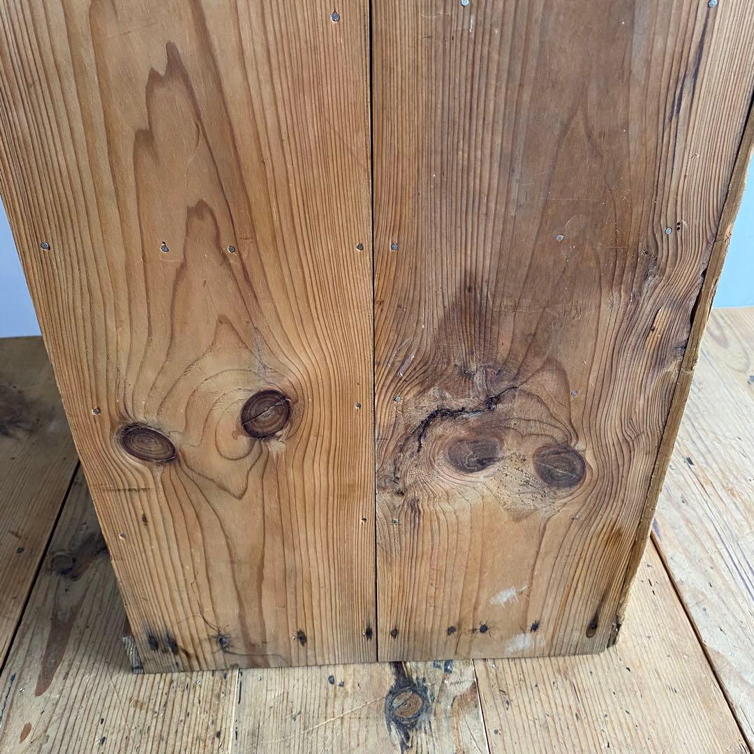 アンティーク 仕切り棚 チェスト 食器棚 書類棚 無垢材 無塗装 z859