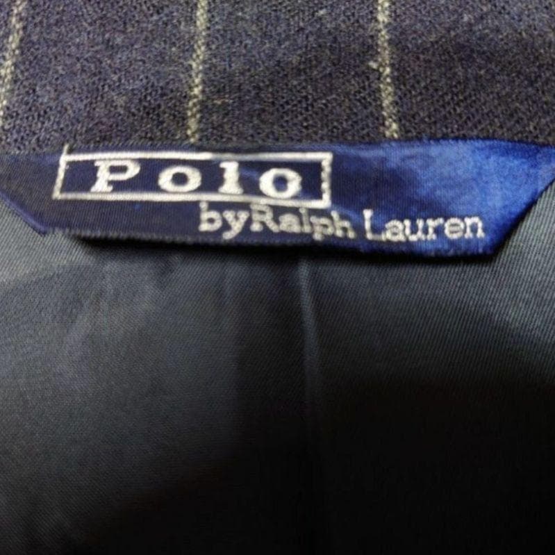 80s ポロラルフローレン　ストライプ　スーツ　セットアップ　古着　POLO