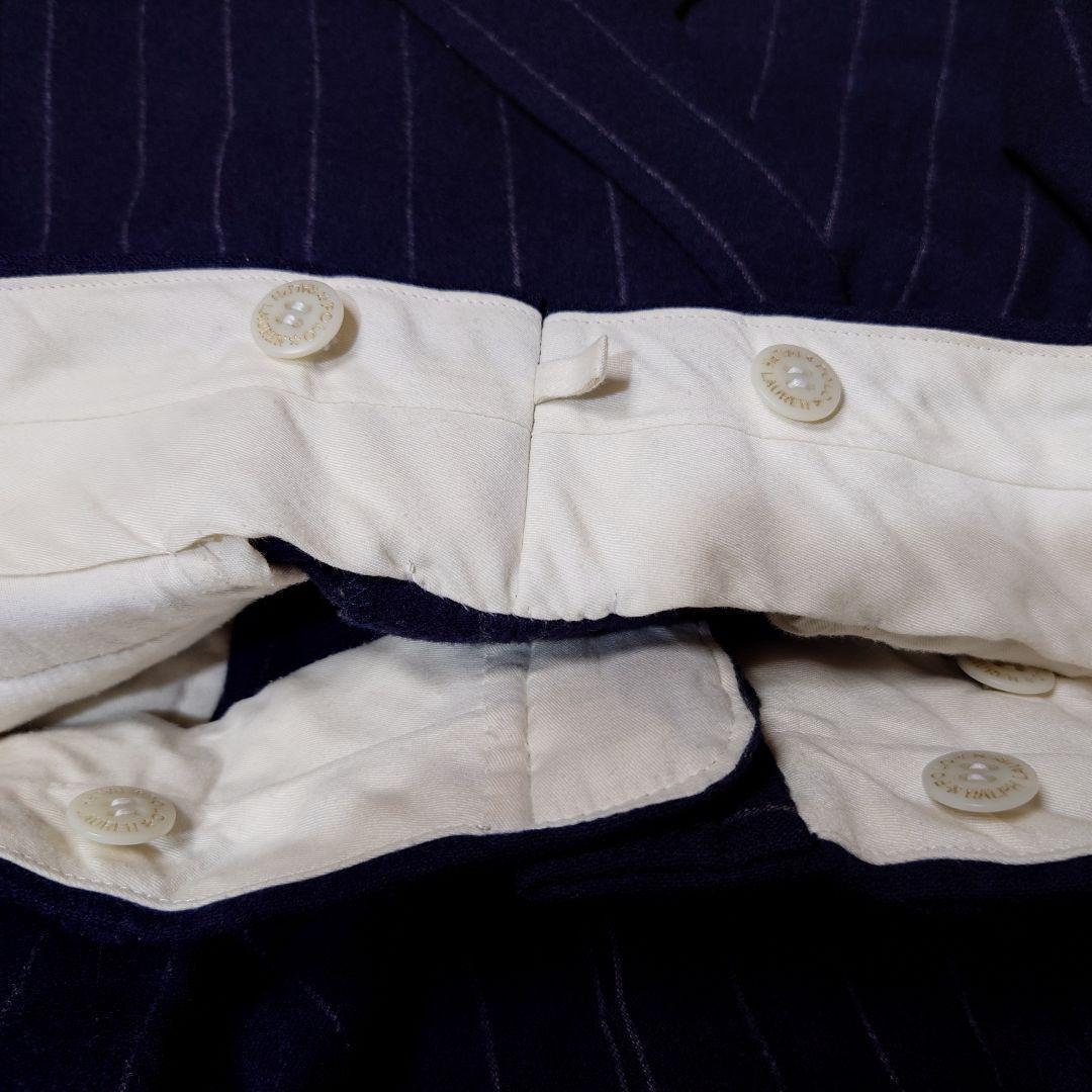 80s ポロラルフローレン　ストライプ　スーツ　セットアップ　古着　POLO