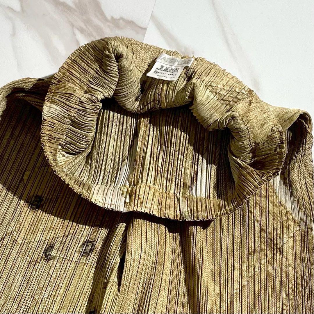 美品✨ PLEATS PLEASE 転写デニム ボトムプリント プリーツパンツ