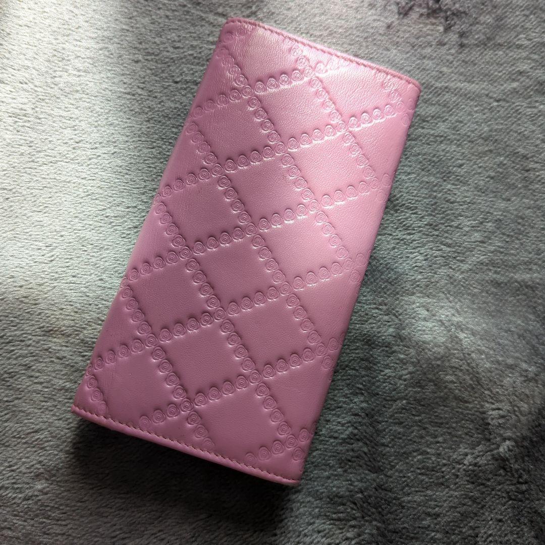 Y*)様 ピンク ノベルティ キルティング 長財布