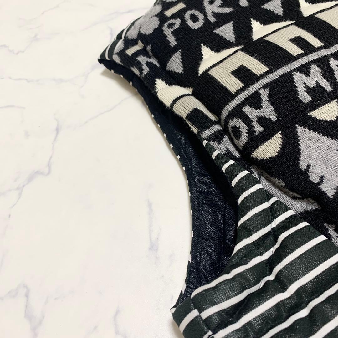 現行 カステルバジャック ノルディック柄 ニット切替え ダウンベスト 50 XL