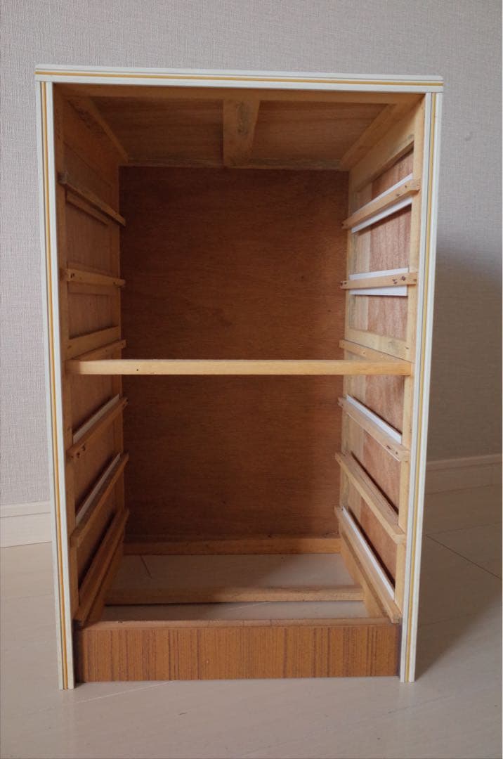 昭和レトロ　小引き出し　6段　スモールチェスト　アンティーク家具　文具収納　木目