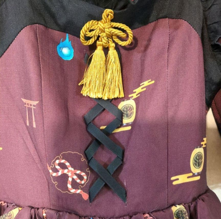 axes femme kawaii　彼岸の白狐会柄ジャンパースカートセット