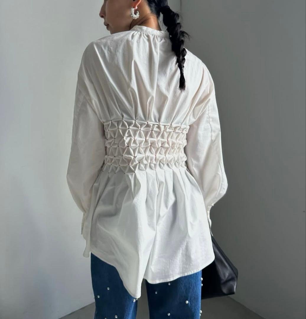 トップス BLOOM SHIRRING SHIRT ameri vintage