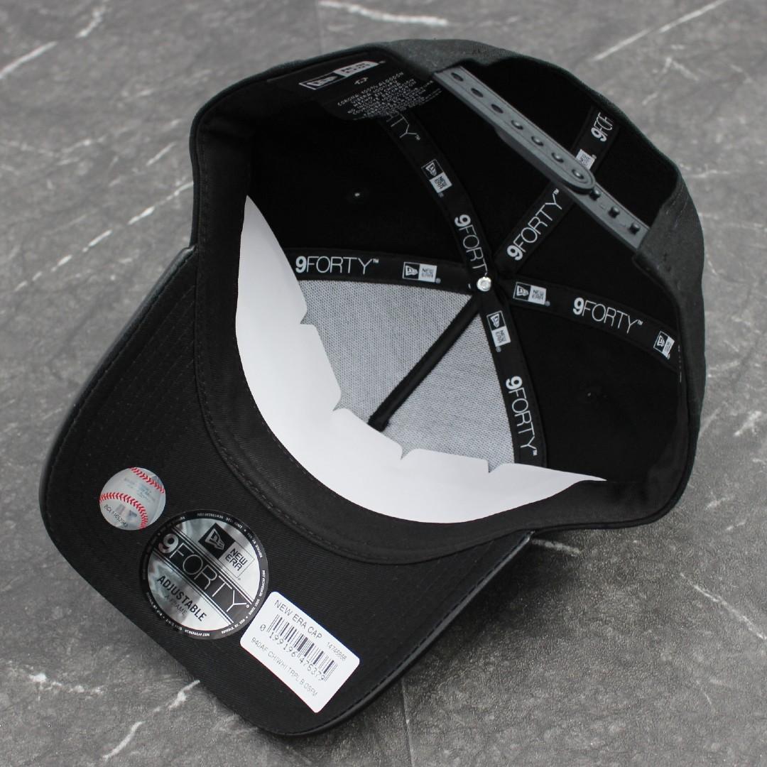 NEW ERA 9FORTY WHITE SOX CAP レザーバイザーキャップ