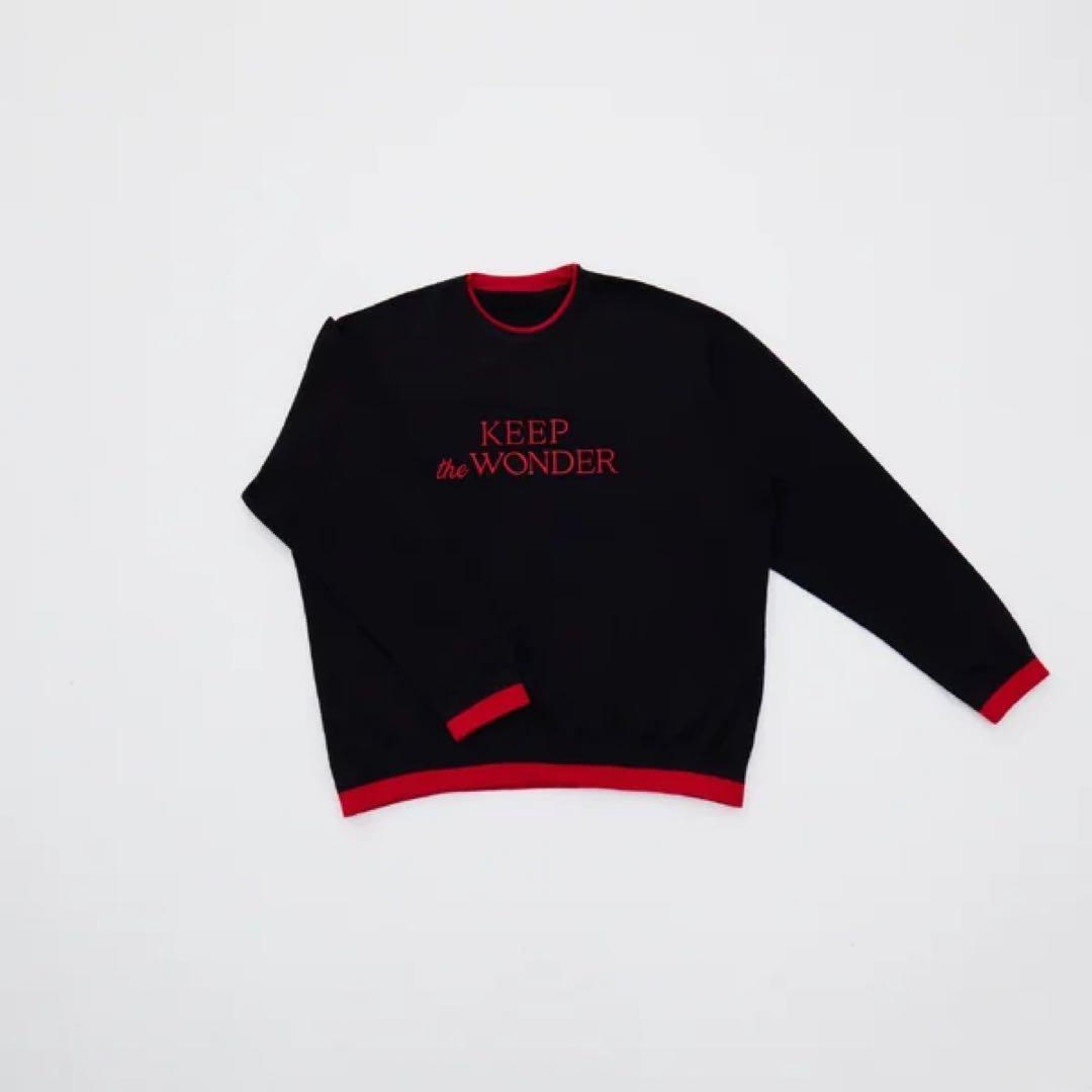 トップス KEEP THE WONDER : BLACK SWEATER & SCARF