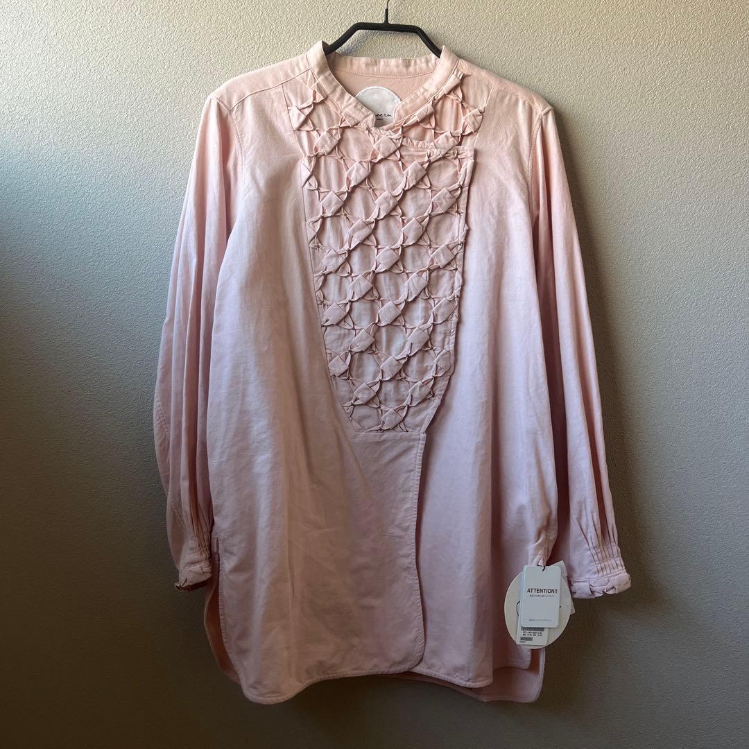 フィータpheeta 綿100ピンクブラウス　チュニックタグ付き