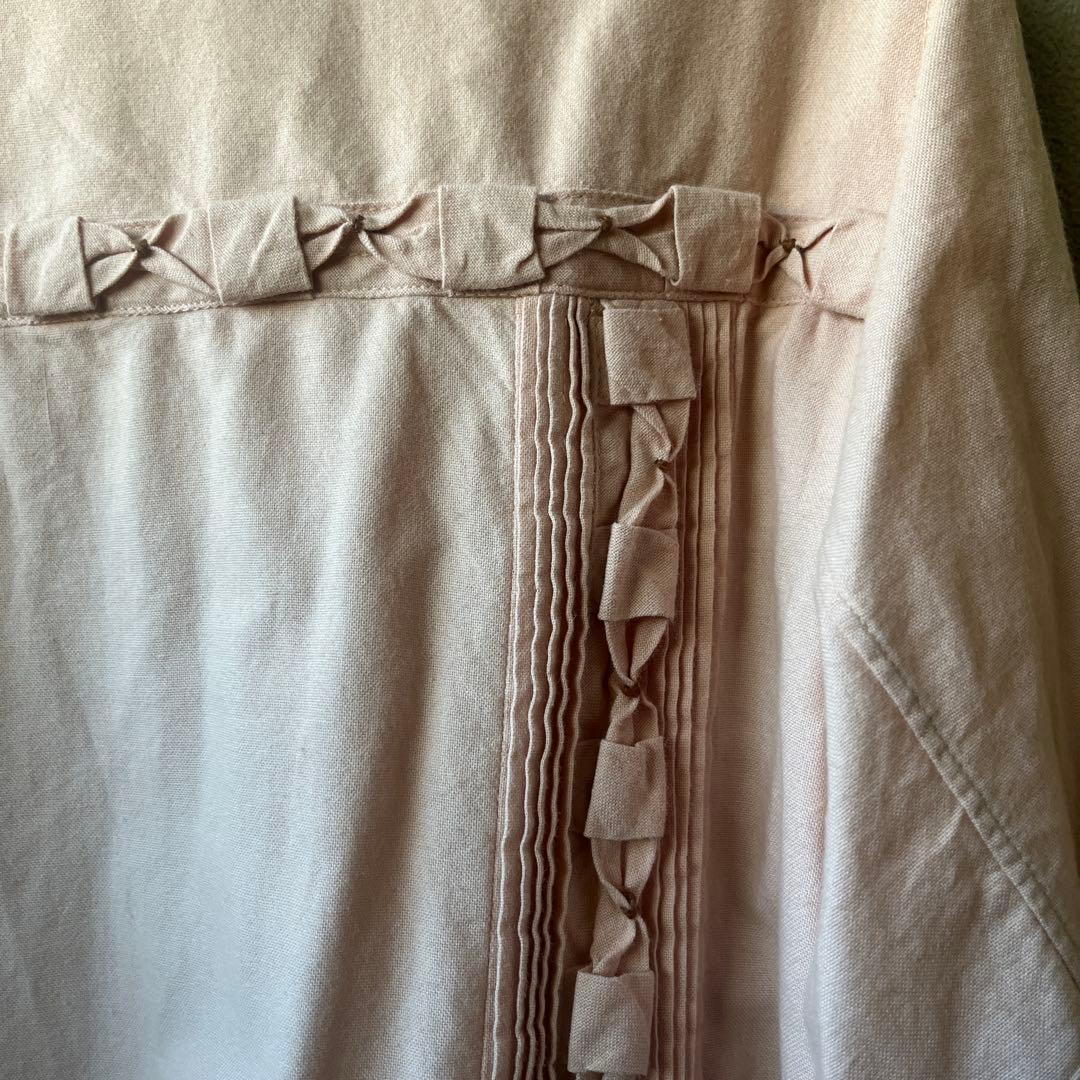 フィータpheeta 綿100ピンクブラウス　チュニックタグ付き