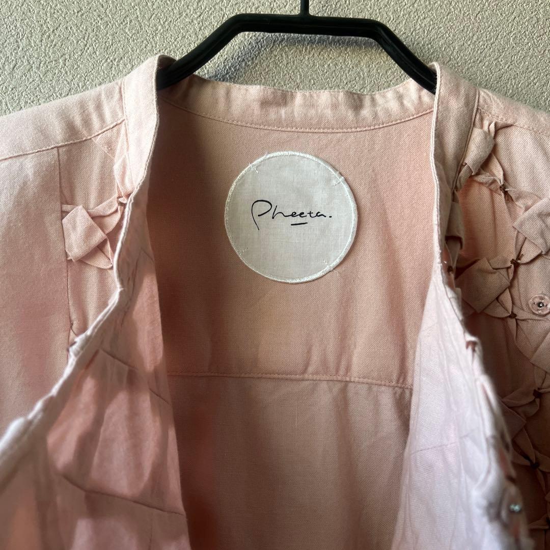 フィータpheeta 綿100ピンクブラウス　チュニックタグ付き