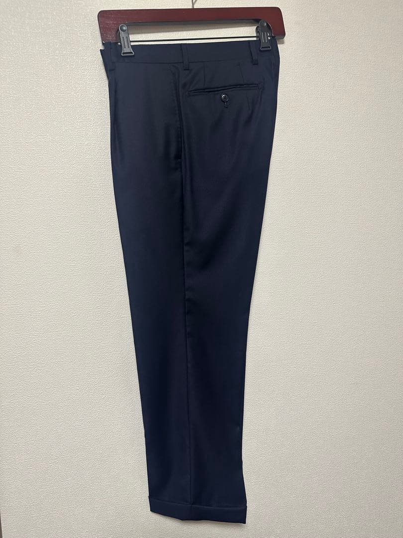 【着用3回極美品】TROJAN ロロピアーナSuper130 A4 濃紺　日本製