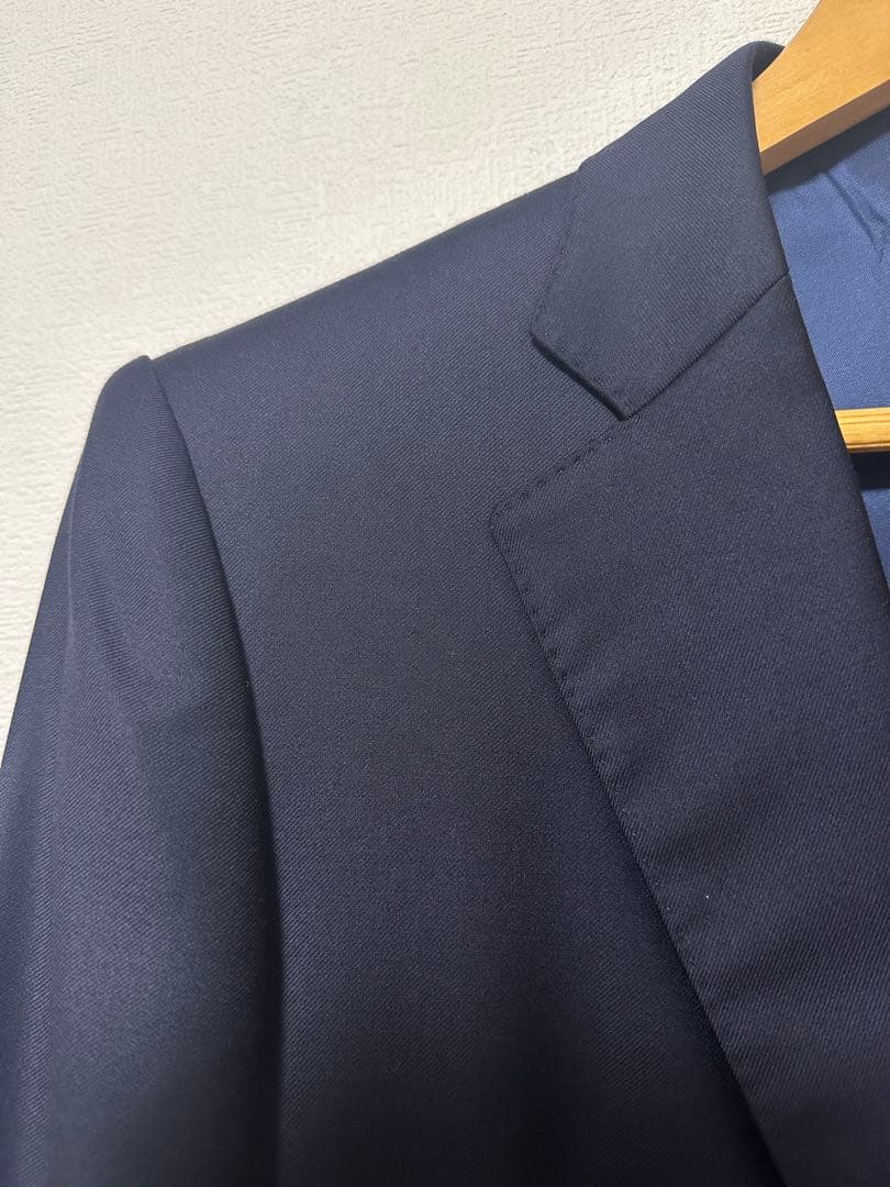 【着用3回極美品】TROJAN ロロピアーナSuper130 A4 濃紺　日本製