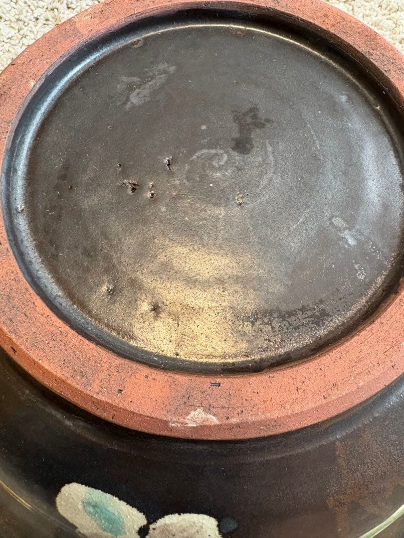 多色模様の陶器の鉢　陶芸作家 加山晴子