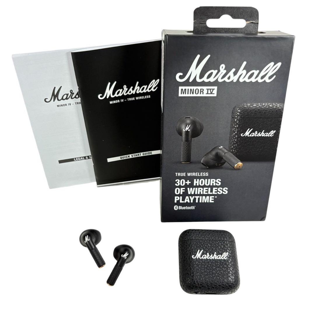 展示品 Marshall Minor IV ワイヤレスイヤホン ブラック