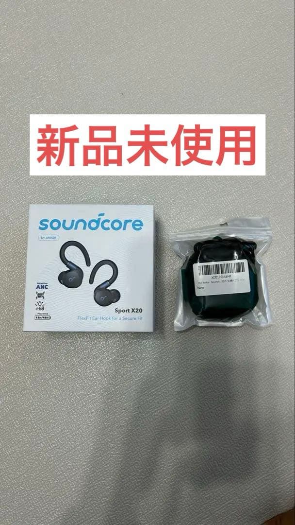 【新品未使用】ケース付soundcore SportX20 ワイヤレスイヤホン