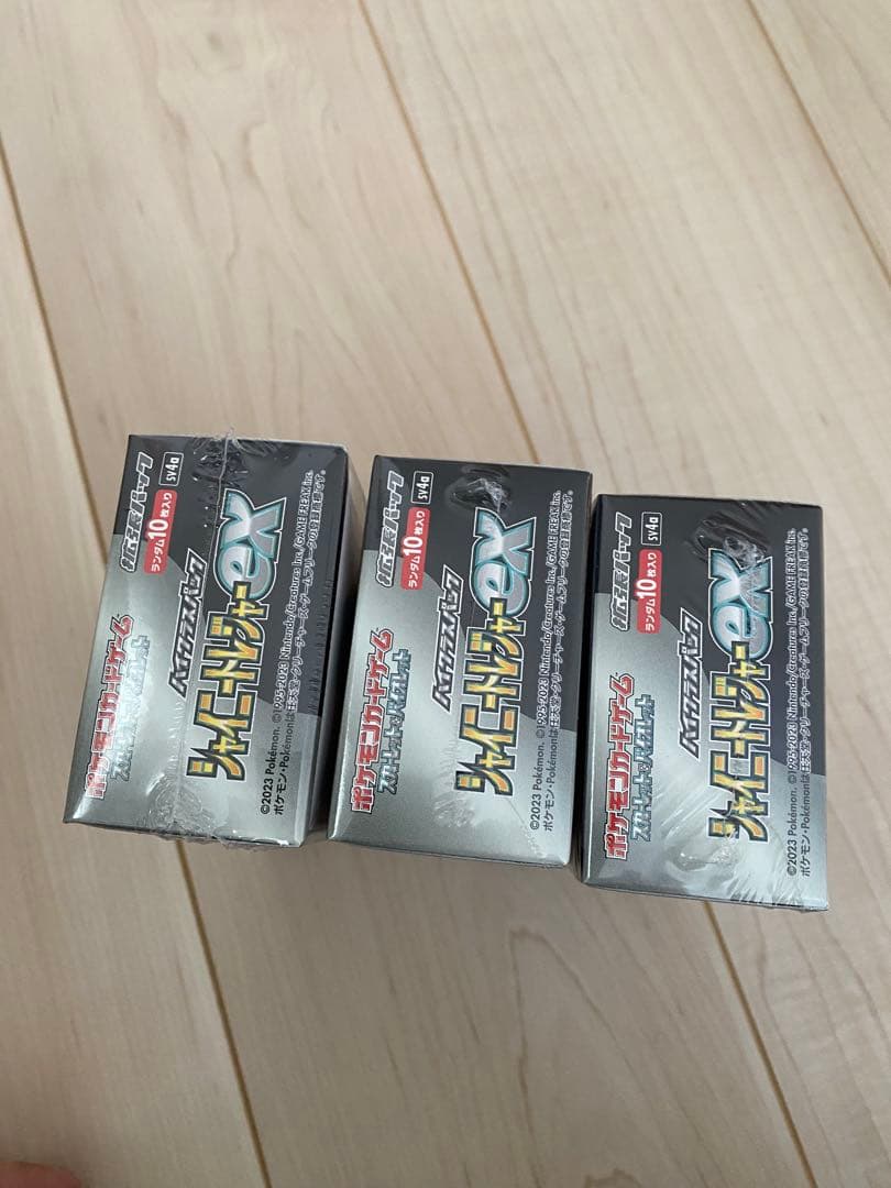 ポケモンカード シャイニートレジャーex BOXシュリンク付き×3