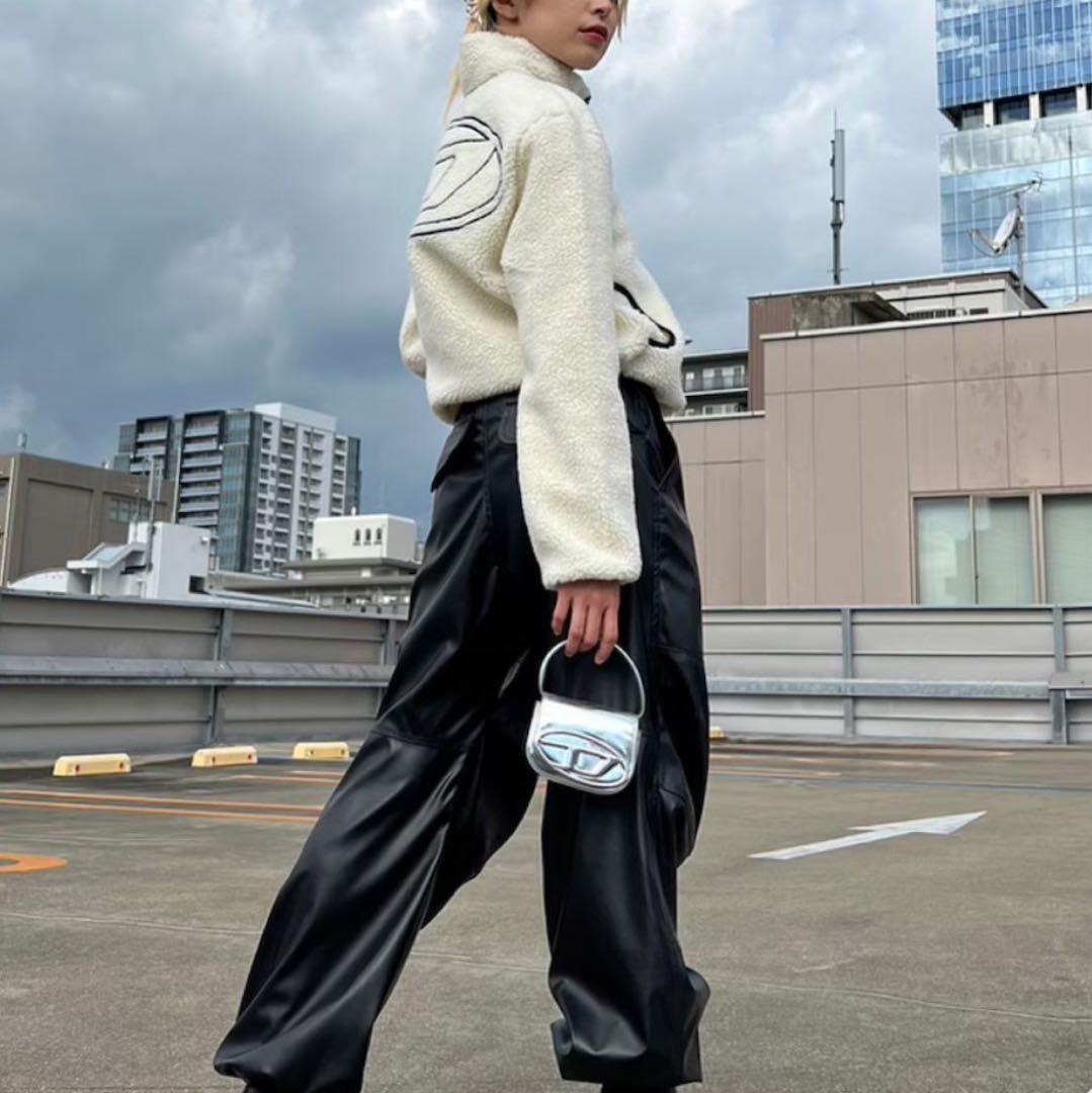 DIESEL ディーゼル XS ボアジャケット ボアブルゾン ホワイトM〜L相当