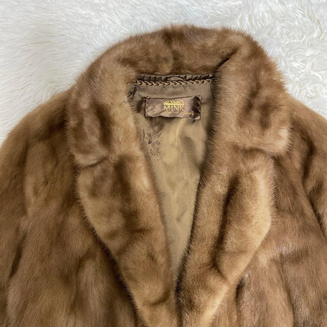 金タグ 美品 サガミンク リアルファーコート エレガント 高級 11号