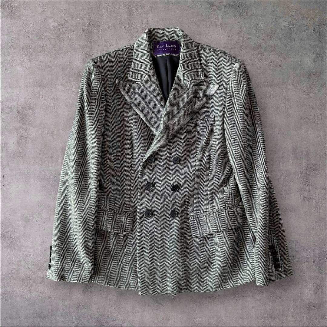 Ralph Lauren パープルレーベルヘリンボーン ダブルブレストジャケット