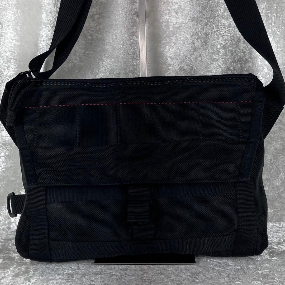 極美品 ブリーフィング ビームス別注 フリート メッセンジャーバッグ ブラック