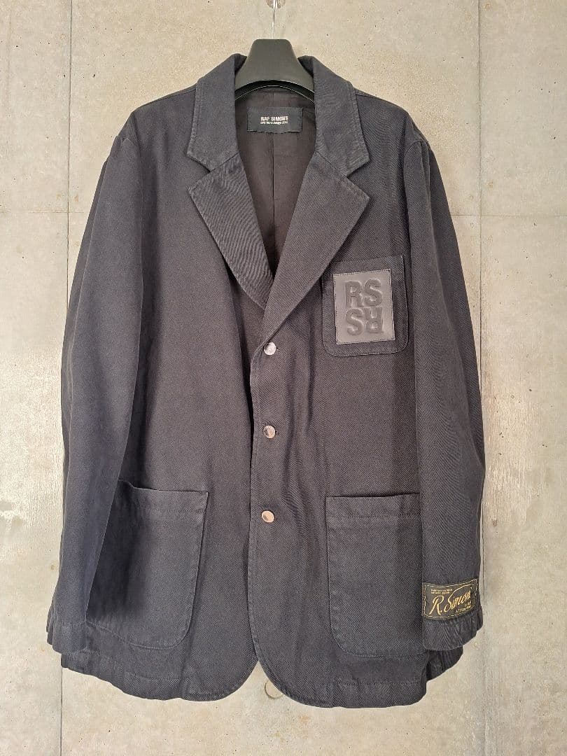 ジャケット・アウター RAF SIMONS School boy denim blazer BLACK