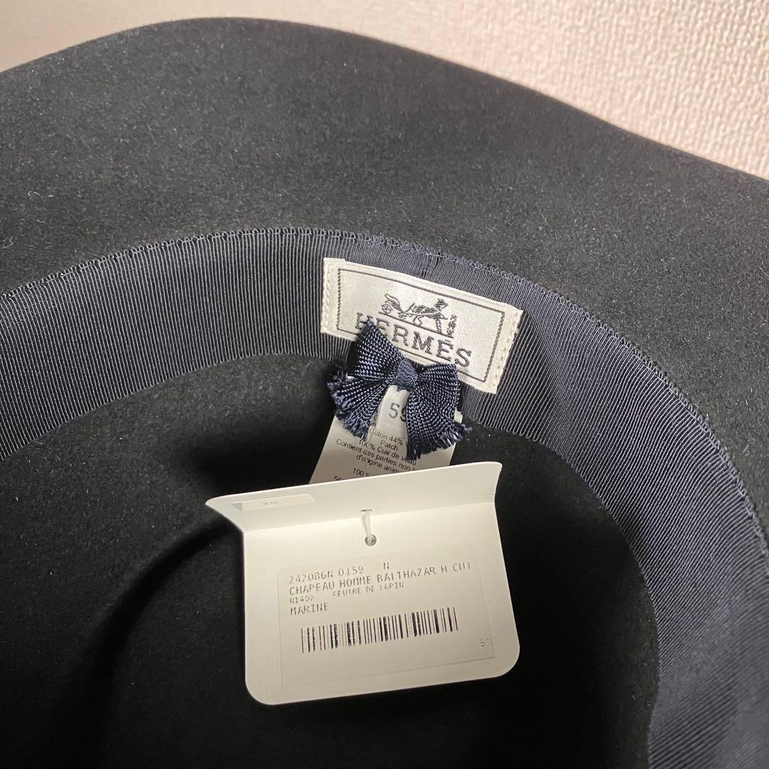 【新品未使用】HERMES フェルトハット 黒
