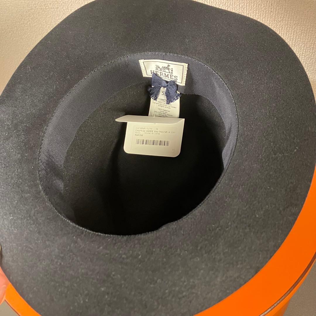 【新品未使用】HERMES フェルトハット 黒
