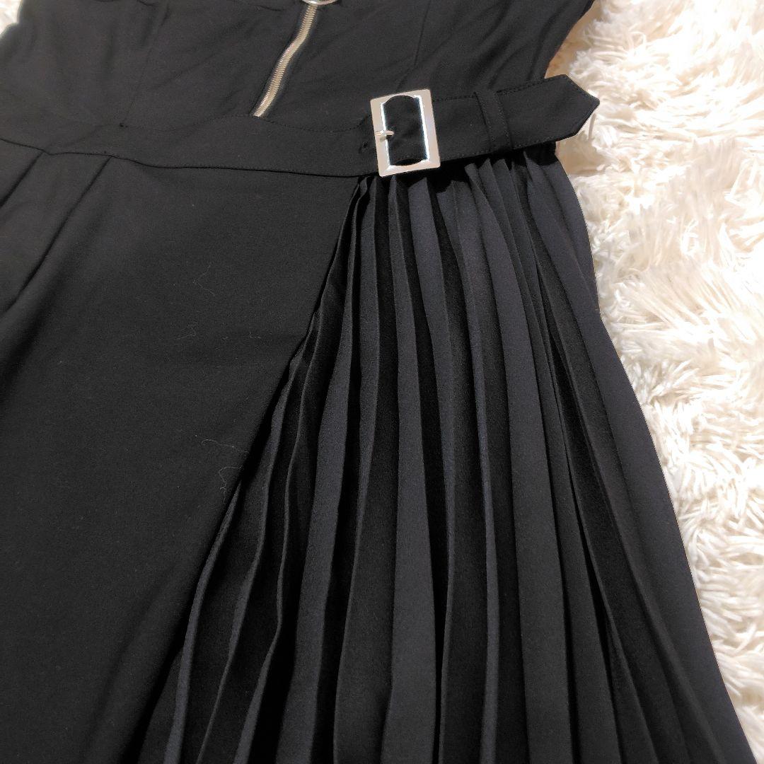 【極美品♡2023】グレースコンチネンタル プリーツドッキングワンピース　黒